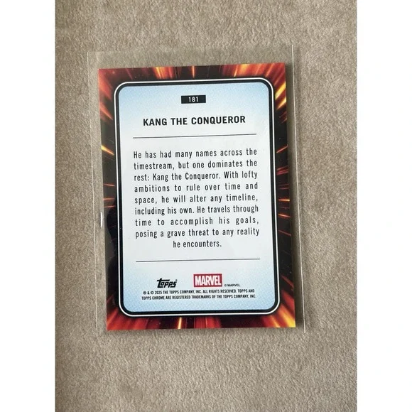 2025 Topps Chrome Marvel Kang‎ the Conqueror #181 Base Card - Picture 2 of 2